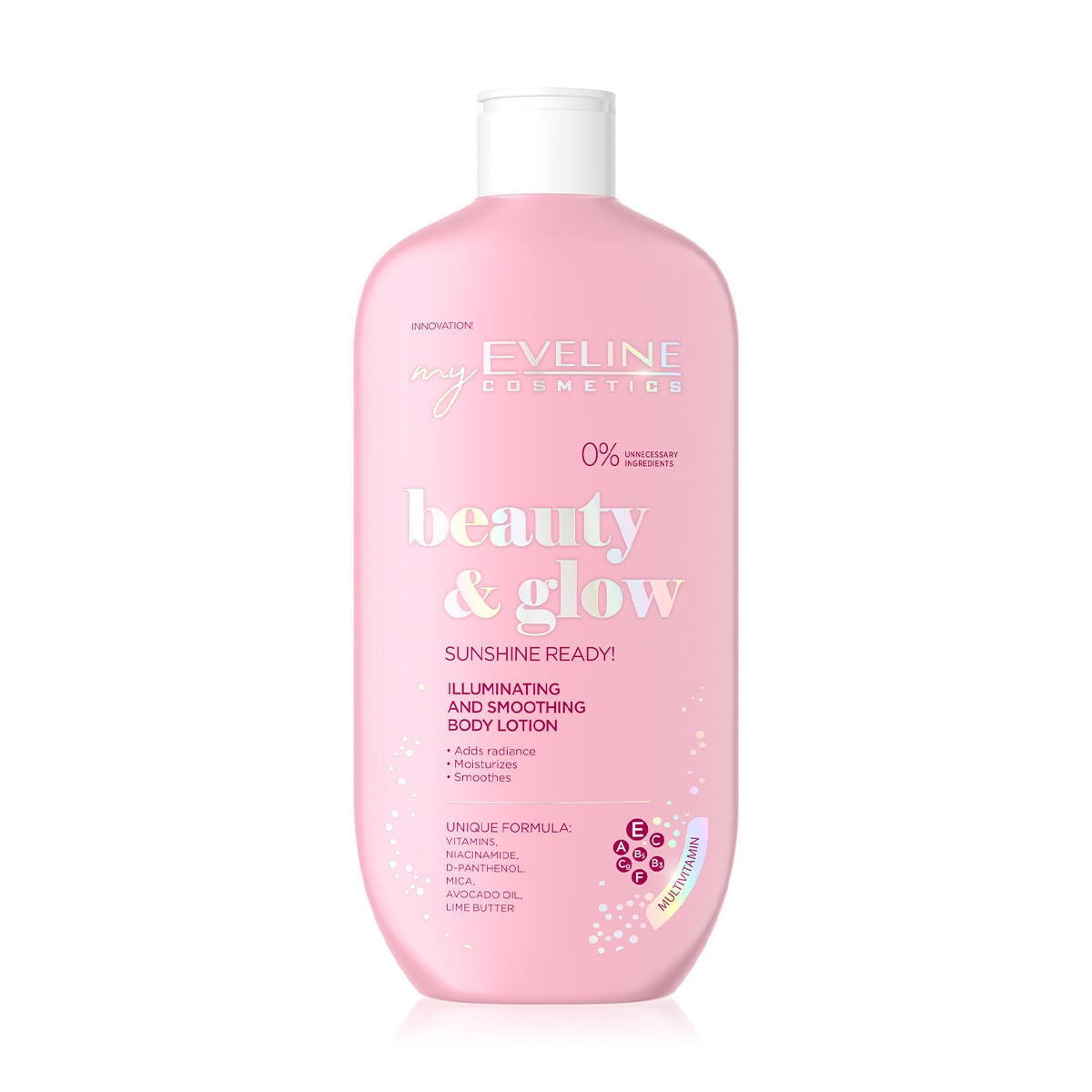 Уцінка! Розгладжувальний лосьйон для тіла Eveline Cosmetics Beauty &amp; Glow Sunshine Ready! з ефектом сяйва, 350 мл